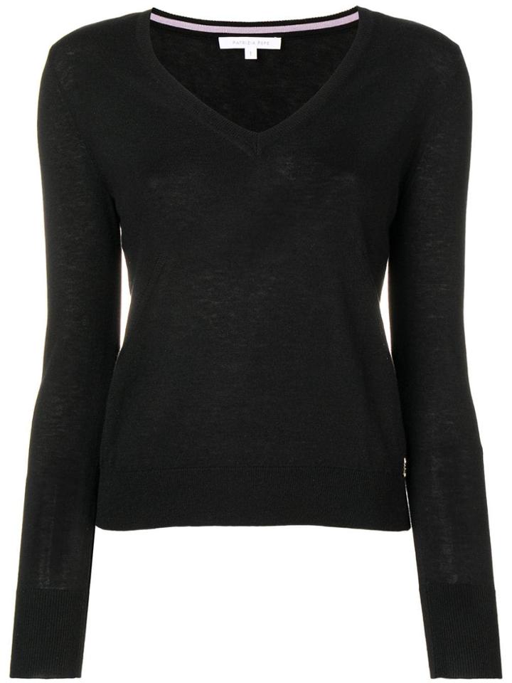 Patrizia Pepe V-neck Jumper - Black