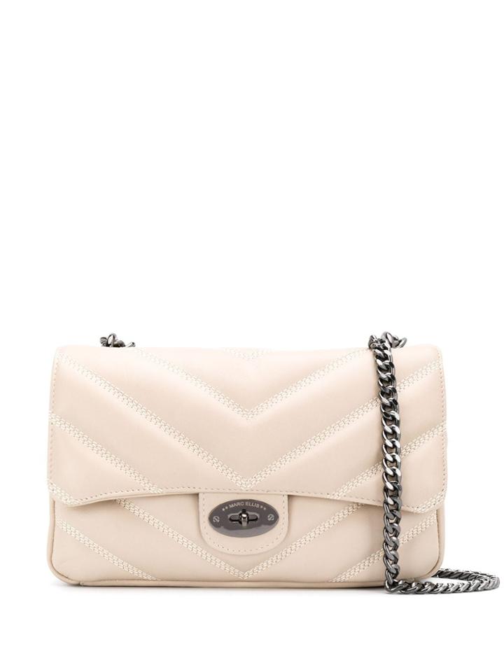 Marc Ellis Large Quilted-effect Shoulder Bag - Neutrals