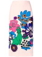 Essentiel Antwerp Reglisse Printed Midi Skirt - Pink & Purple