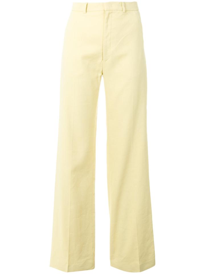 Joseph Flared High-waisted Trousers - Yellow & Orange
