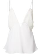 Christopher Esber - 'sheer Grid Reaction' Cami Top - Women - Silk/cotton/polyester - 8, White, Silk/cotton/polyester