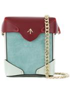 Manu Atelier Colour-block Shoulder Bag - Blue
