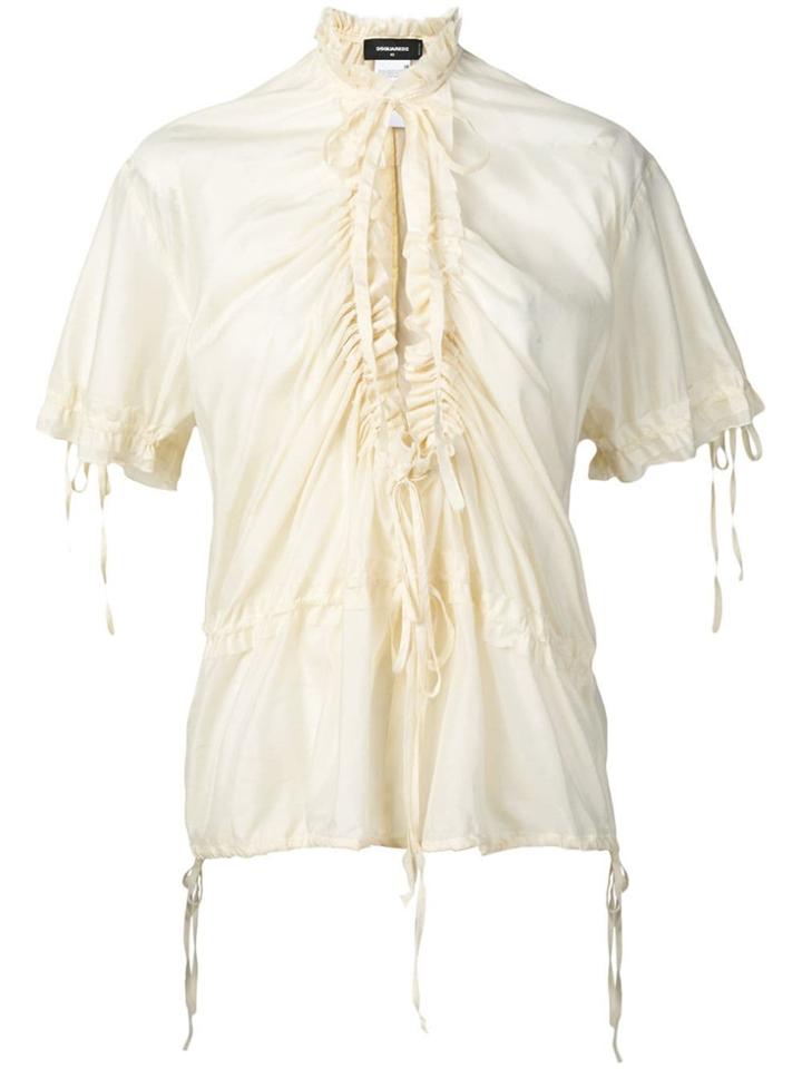 Dsquared2 Ruched Front Blouse - Neutrals