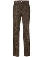 Fendi Pre-owned Leopard Pattern Long Pants - Brown