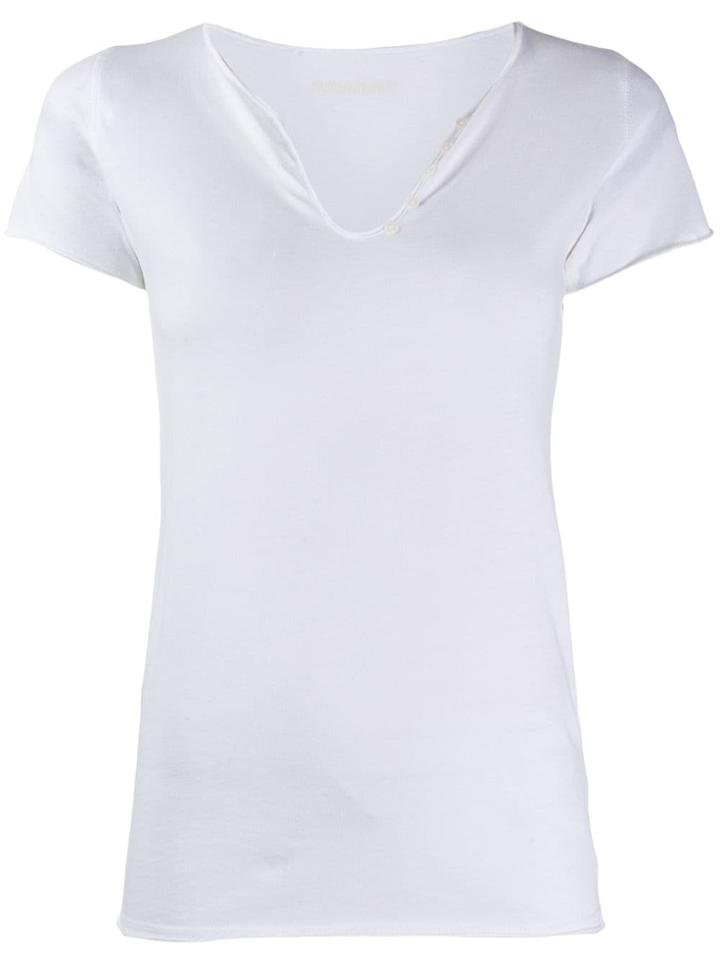 Zadig & Voltaire Eagle Tunisien Collar T-shirt - White