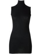 Rick Owens Lilies Turtleneck Tank Top, Women's, Size: 44, Black, Polyamide/viscose/angora/wool