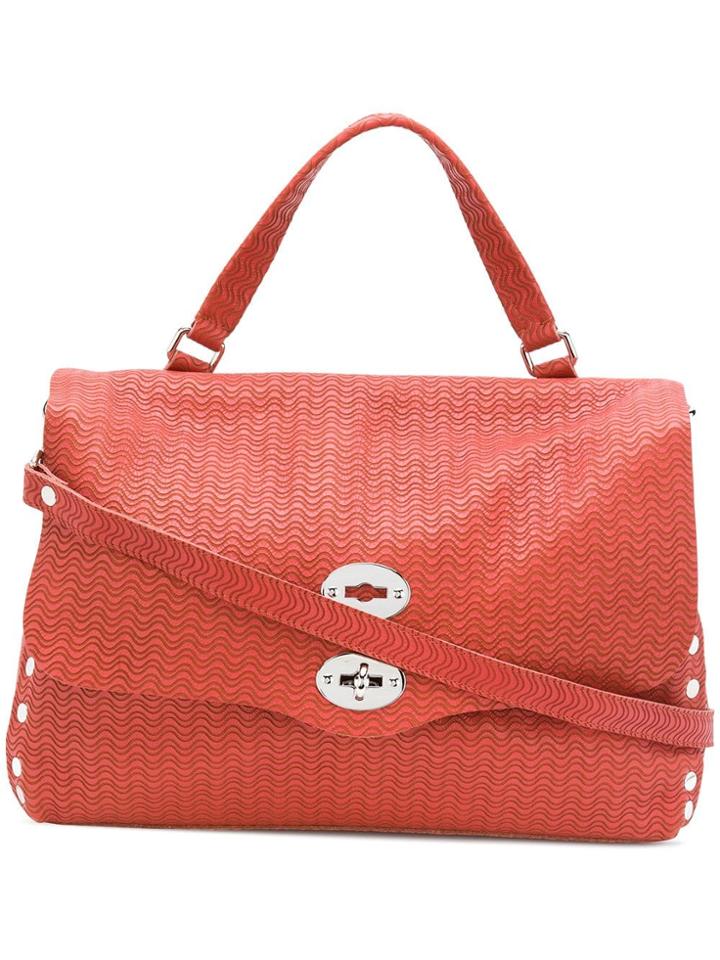 Zanellato Wave Pattern Tote Bag - Red