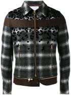 Kolor Stylised Plaid Jacket, Men's, Size: 4, Grey, Nylon/cupro/wool