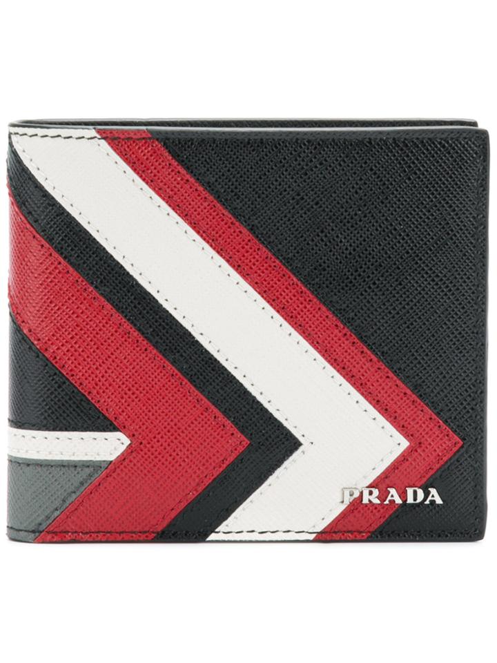 Prada Color Block Bi-fold Wallet - Multicolour