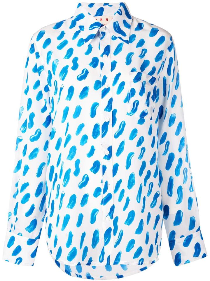 Marni Paint Effect Shirt - Blue
