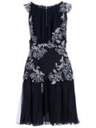 Oscar De La Renta Embroidered Sleeveless Dress