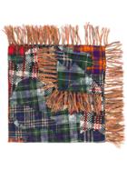 Wunderkind Checked Frayed Scarf - Multicolour