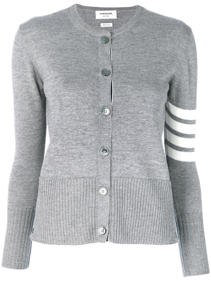 Thom Browne 2-in-1 Twin Set In Medium Grey Fine Merino Wool