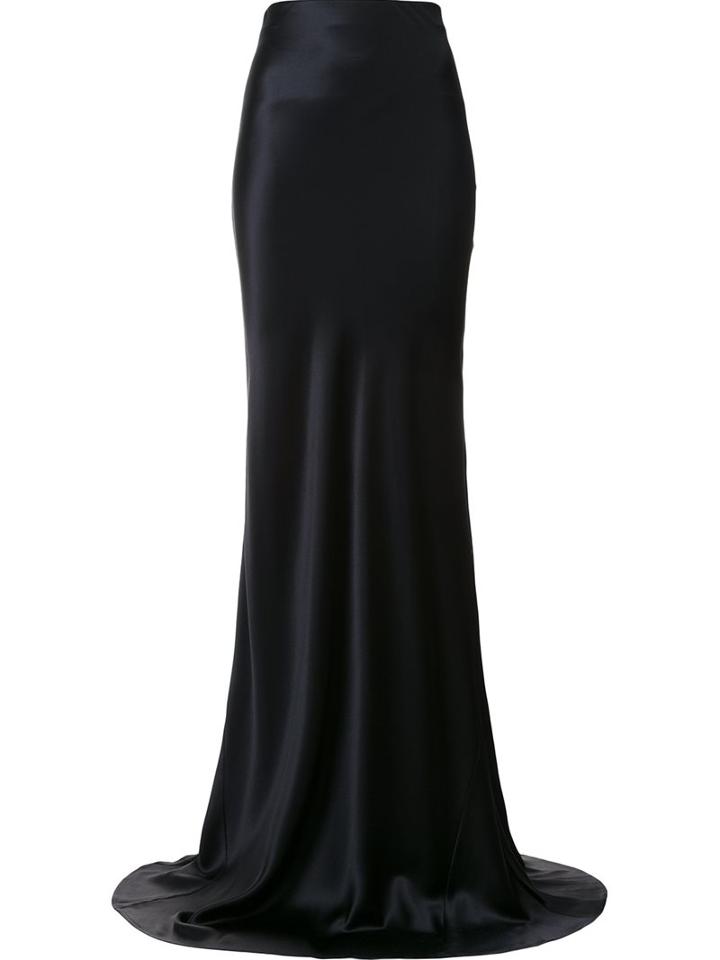 Galvan High-waisted Maxi Skirt, Women's, Size: 36, Black, Silk