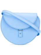 Pb 0110 Round Crossbody Bag, Blue, Leather