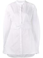 Ellery Corset Belt Shirt, Women's, Size: 10, White, Cotton