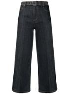Red Valentino Belted Cropped Trousers - Blue