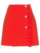 Msgm Frill Trim Mini Skirt - Red