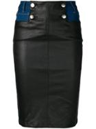 Each X Other Leather Panelled Skirt - Blue