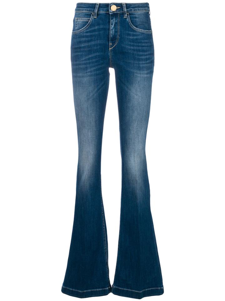 L'autre Chose Faded Flared Jeans - Blue