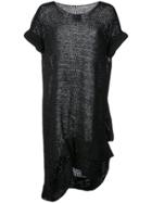 Yohji Yamamoto Sheer Asymmetric Sweater - Black