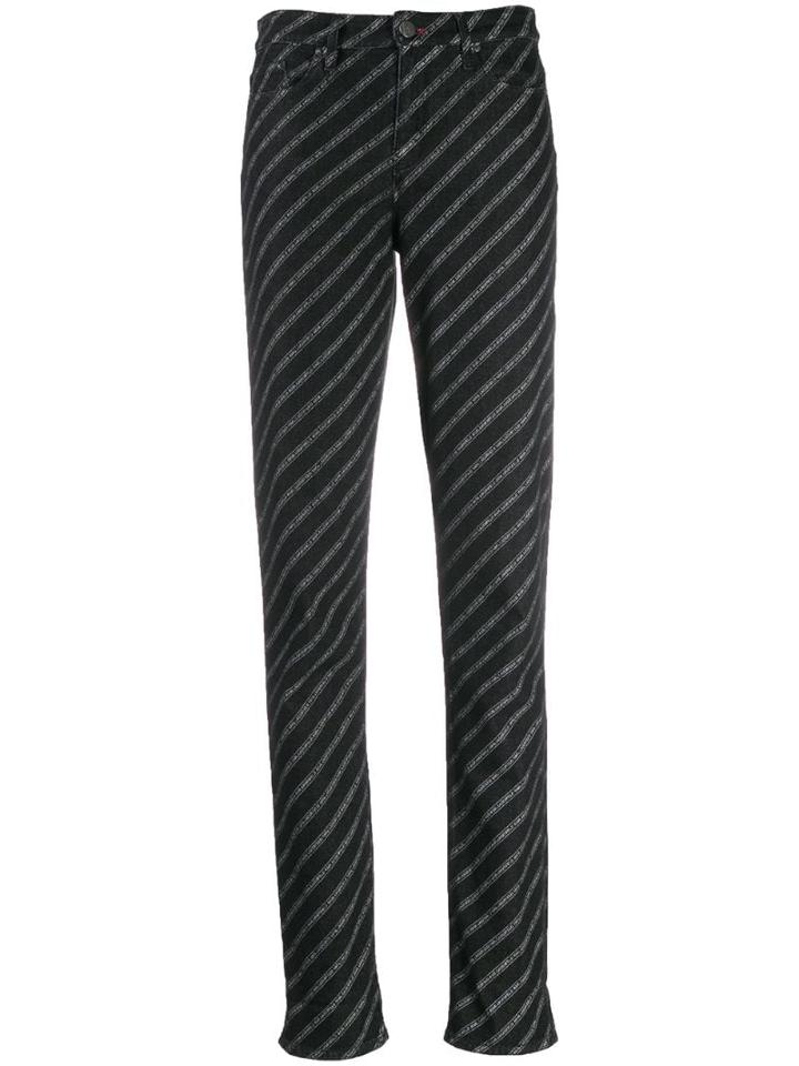 Karl Lagerfeld Logo Printed Jeans - Black