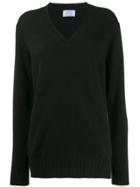 Prada V-neck Cashmere Jumper - Black