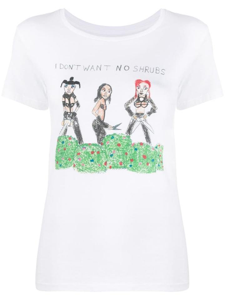 Unfortunate Portrait No Shrubs T-shirt - White