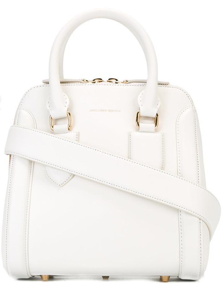 Alexander Mcqueen 'heroine' Tote, Women's, White, Leather