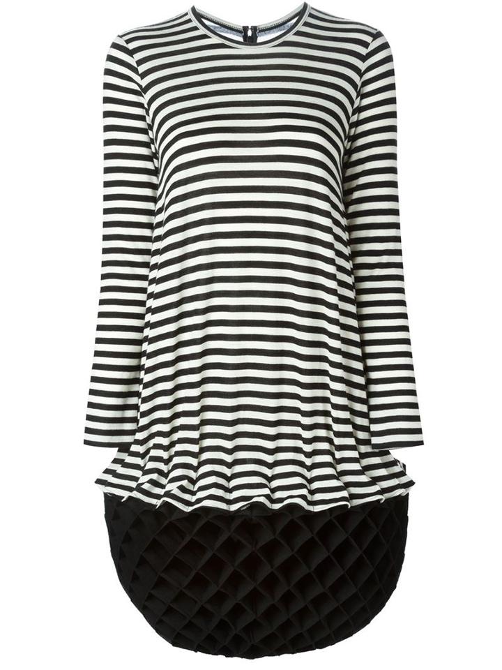 Junya Watanabe Comme Des Garcons Ruff Hem Striped Dress