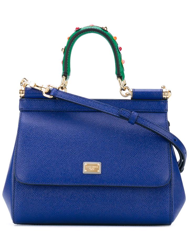 'sicily' Mini Bag - Women - Calf Leather - One Size, Blue, Calf Leather, Dolce & Gabbana