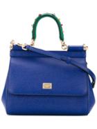 'sicily' Mini Bag - Women - Calf Leather - One Size, Blue, Calf Leather, Dolce & Gabbana