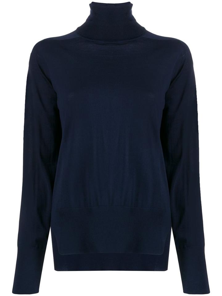 Boon The Shop Roll Neck Boxy Sweater - Blue