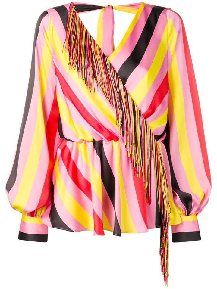 Msgm Fringed Blouse - Pink