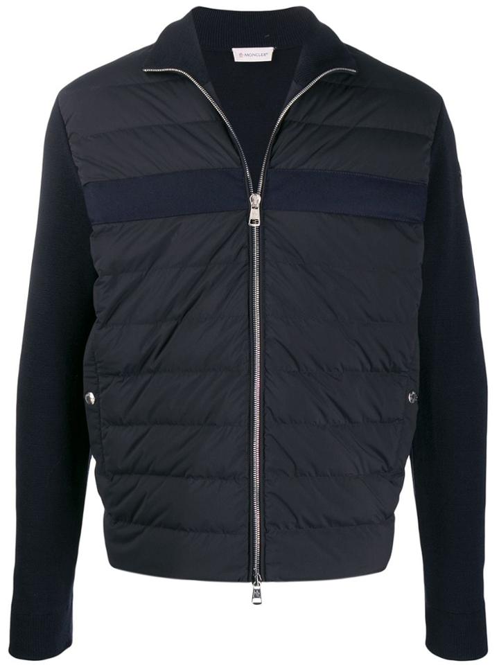 Moncler Bi-material Quilted Jacket - Black
