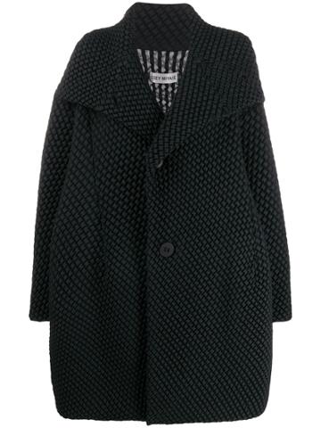 Issey Miyake Oversized Quilted Coat - Black