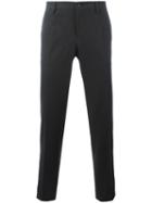 Dolce & Gabbana Patterned Tailored Trousers, Men's, Size: 50, Black, Cotton/spandex/elastane/virgin Wool