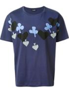 Raf Simons Card Suits Print T-shirt, Men's, Size: L, Blue, Cotton