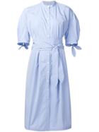 Sea Belted Shirt Dress, Women's, Size: 0, Blue, Cotton