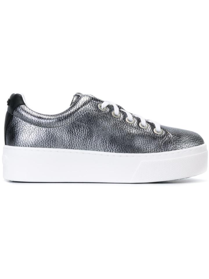 Kenzo Platform Lace-up Sneakers - Metallic