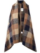 Semicouture Sleeveless Check Poncho, Women's, Size: 42, Polyester/acrylic/virgin Wool