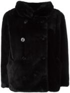 Aspesi Furry Hooded Jacket, Women's, Size: 44, Black, Polyester