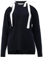 Monse Bow Detail Sweater - Blue
