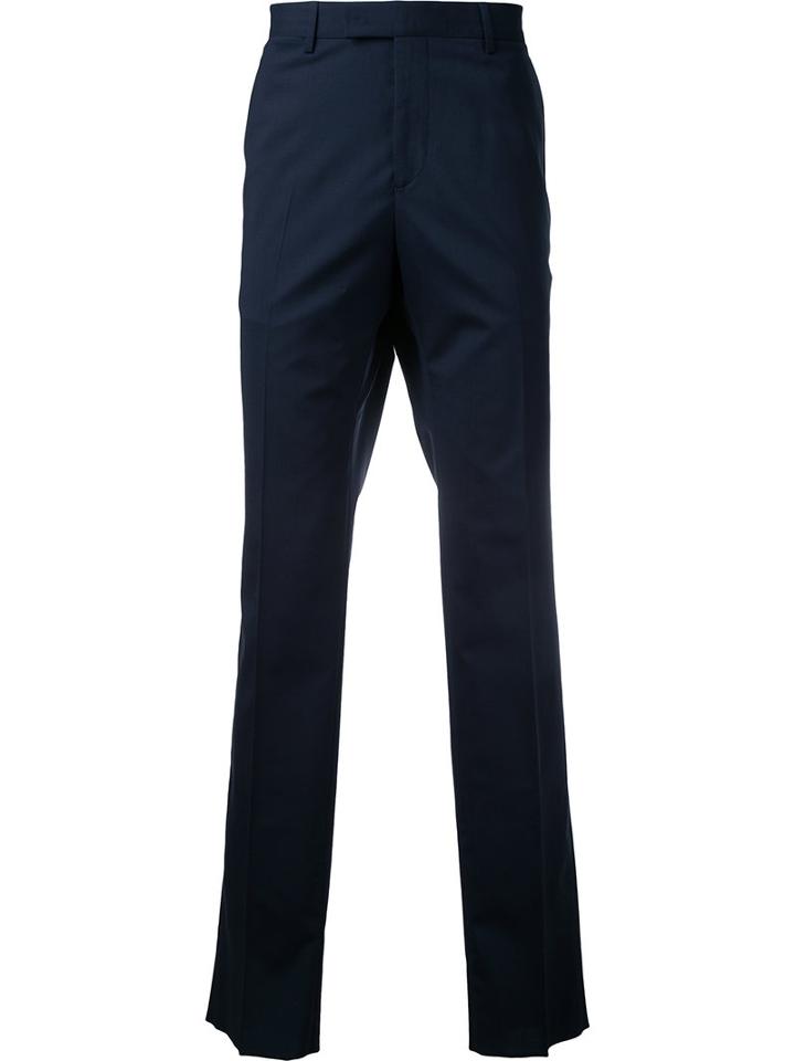 Cerruti 1881 Tailored Trousers, Men's, Size: 52, Blue, Lambs Wool/spandex/elastane