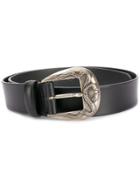 Just Cavalli Snake Embellished Belt - Black