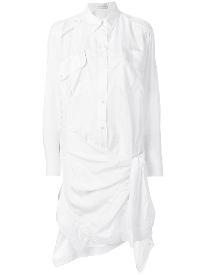 Faith Connexion Asymmetric Shirt Dress - White