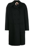 No21 Boxy Double-breasted Coat - Black