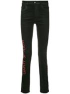 Marcelo Burlon County Of Milan Logo Print Skinny Jeans - Black