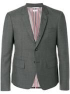Thom Browne Center-back Stripe High Armhole Wool Sport Coat - Grey