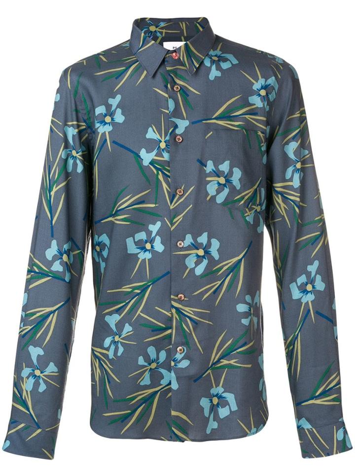 Ps Paul Smith Floral Print Shirt - Grey